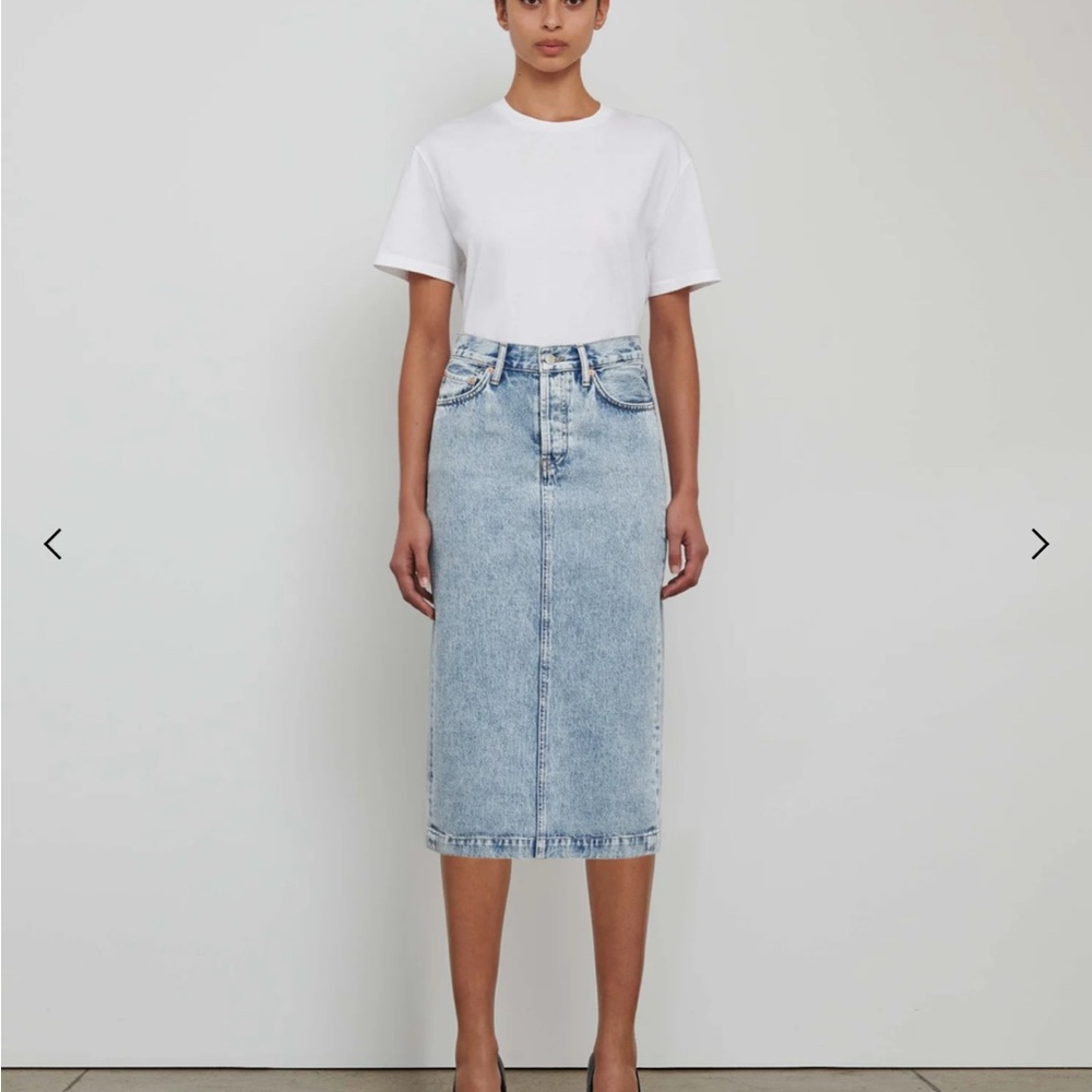 Wardrobe NYC Denim Midi Skirt - Light Blue SOLD OUT, HARD TO FIND!